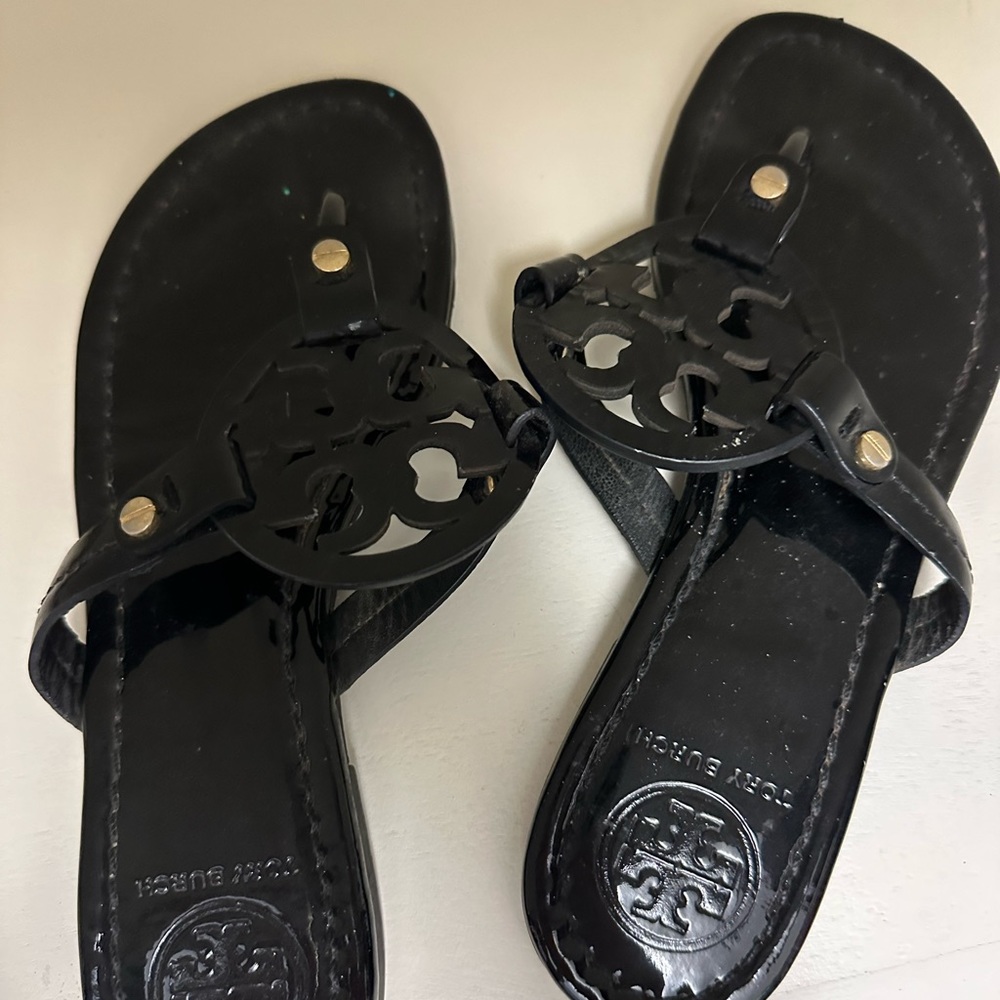 Size 7 Tory Burch Miller Flats - Black Patent